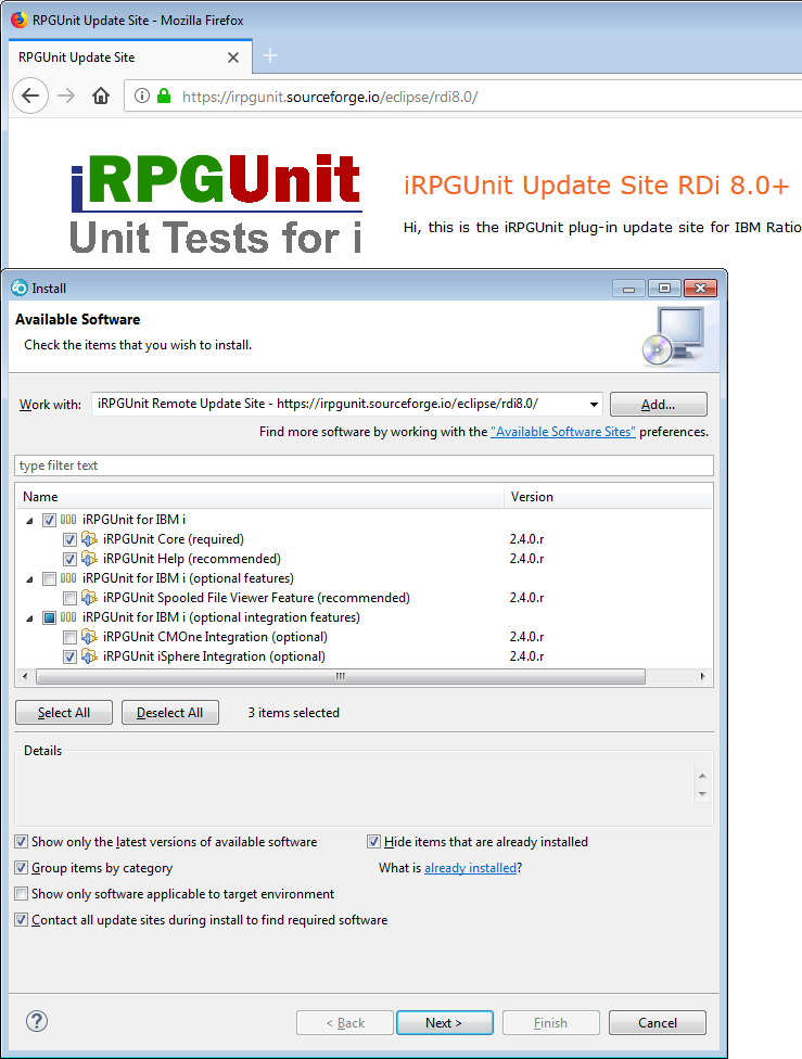 RDi: Install new software